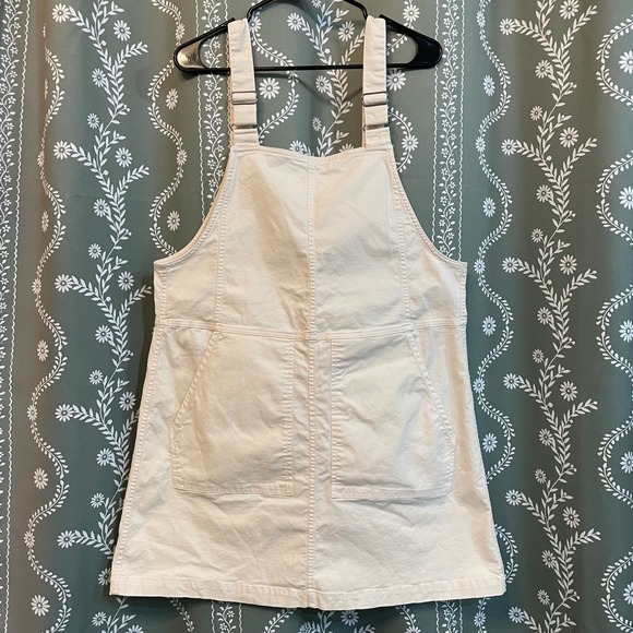 Toad&Co Dresses & Skirts - Toad & Co Earthworks Organic Cotton Blend Overall Jumper Dress Cream Khaki XL